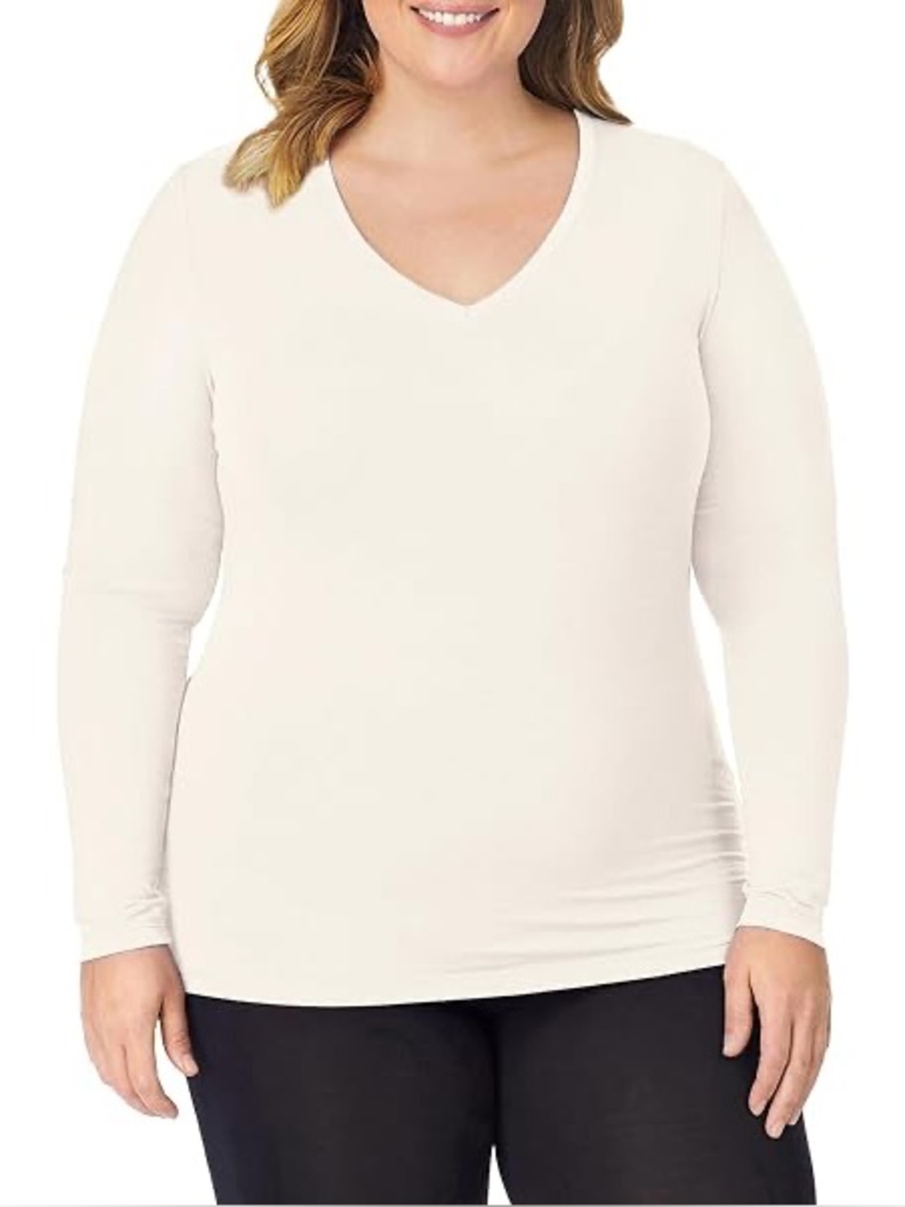 Cudal Duds Plus Size Softwear with Stretch V-Neck Top
